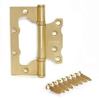 Апекс 100х75-B2-Steel-GM-Blister без врезки мат.золото Петля дверная (126,16)