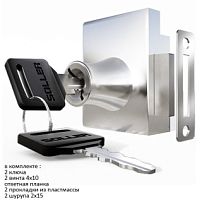 Soller замок мебельный 805 хром ( на 2 стекла) (240,12!!!) Soller замок мебельный 805 хром ( на 2 стекла) (240,12!!!)