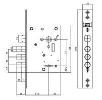 KALE 442L хром б/о б/накл 4кл (60мм) м/о 77мм без/упак. Замок врезной б/ручек (20) KALE 442L хром б/о б/накл 4кл (60мм) м/о 77мм без/упак. Замок врезной б/ручек (20)