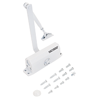 NOTEDO Доводчик дверной DC-070-I WHITE до 70 кг белый (10) NOTEDO Доводчик дверной DC-070-I WHITE до 70 кг белый (10)