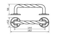 Домарт  мод.5 (180мм) бронза антик Ручка-скоба декоративная (10)