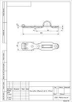 Накладка дверная НД (L-105)  цинк Кунгур (100,10!!!)