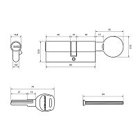 АЛЛЮР HD FG 80-5К CP (45х35G) хром перф.кл/верт Цилиндровый механизм (50,10)