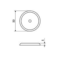 Накладка "глухая" АЛЛЮР 027O-50 PB золото для финских дверей (200,20)