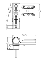 ЛДМ FORWIN DHS петля до 100кг белая для пластик. дверей (30)