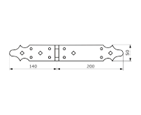 Домарт Петля фигурная 140х200 кованая СУЗДАЛЬ черный (30) 