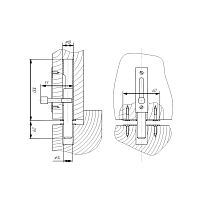 Засов Киров Секрет ЗД-05 антик серебро врезной (25)