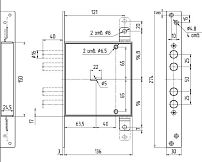 Балашиха ЗВ8 141.1.0 (ЗВСП-2Т) (Z-80) ДЛ.КЛЮЧ б/о с/т  4ригеля d16 Замок врезной тяж (10) Распродажа