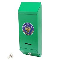 Ящик почтовый  "Столбик с замком" (зелен.шагрень) (20)