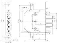 Сенат ЗВСЗЗ-9 правый ЗЩ ЗД  б/о  5кл 421 Замок врезной тяж (7)
