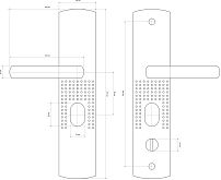 СТАНДАРТ РН-СТ222-1-R универ.подсветка для кит. металл. дверей правая Комплект ручек (12)
