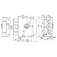 Гардиан 20.07С Правый 5кл (ЗК503Н-02/124) горизонт.ключевина б/о Замок накладной тяж (6) 