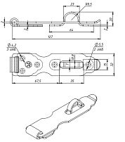 Накладка дверная НДФ (L-125мм) цинк Кунгур (100,10!!!) Накладка дверная НДФ (L-125мм) цинк Кунгур (100,10!!!)