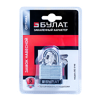 БУЛАТ ВС 0140 стальной 5кл. d=6мм Замок навесной (48,6) БУЛАТ ВС 0140 стальной 5кл. d=6мм Замок навесной (48,6)