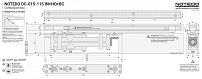 NOTEDO Доводчик дверной DC-015-115 IN+HO+BC SILVER скрытой установки от 20 до 100 кг серебро (10)