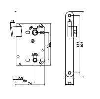 RENZ Magn 2070 AB бронза Защелка магнитная (50) RENZ Magn 2070 AB бронза Защелка магнитная (50)