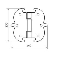Домарт Петля фигурная 130*140 медь антик (30) Домарт Петля фигурная 130*140 медь антик (30)