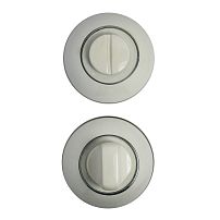 Сантехническая завертка к ручкам АЛЛЮР АРТ BK-R1 W/CP (31112)  белый /хром (100,10) 