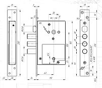 С-Пб Барьер-Кром (ключ 115мм) Замок врезной (10)