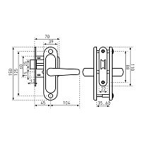 Птимаш ЗЩ1.45 коричневая Защелка дверная (20) Птимаш ЗЩ1.45 коричневая Защелка дверная (20)