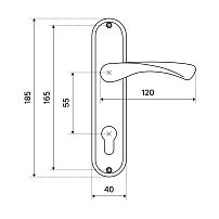 АЛЛЮР 103-1 55 мм CP хром Комплект ручек (12,20)