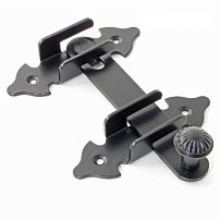 Щеколда малая Н.Новгород фигурная ЩМ-120-SL черный матовый (15) 