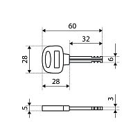 БУЛАТ ВС 328-01 всепогодный 3кл. d=16мм с креплением на раму Замок велосипедный навесной (10)