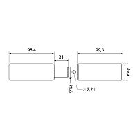 Киров Секрет ПГ-36 (36х200) шарнир-петля под сварку с шариком (8) Киров Секрет ПГ-36 (36х200) шарнир-петля под сварку с шариком (8)