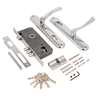 АЛЛЮР 0203 CP хром Замок врезной с/руч  (10)