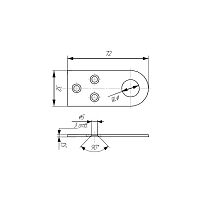 Проушина д/нав.замков Киров Секрет 70х33 (2мм) прямая цинк d18мм пара (150,10!!!) Проушина д/нав.замков Киров Секрет 70х33 (2мм) прямая цинк d18мм пара (150,10!!!)