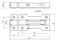 С-Пб Засов накладной основной с круг.ригелем медь (35) С-Пб Засов накладной основной с круг.ригелем медь (35)