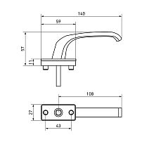 Ручка для пластик.окон ИРИС "HERMO" штифт 35мм белая Упакованная (100) 