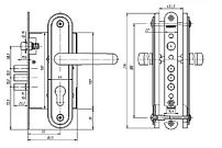 Д-град Зенит ЗВ4.009/17  ПРОФИ без Ц/М хром м/о 55 мм Замок врезной с/руч.(15,10) 