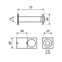БУЛАТ ГД 02.16.04 (70/130 мм) хром Глазок дверной (10,100) БУЛАТ ГД 02.16.04 (70/130 мм) хром Глазок дверной (10,100)