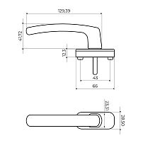 Ручка для пластиковых окон СТАНДАРТ РО-03.ПЛ.9016 белая, штифт 35 мм  (100)