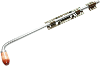 Засов Домарт гаражный ЗГ-600 мод.2 бронза антик d-16мм (5)