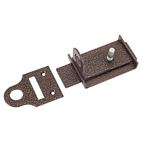 С-Пб Засов накладной универсал. с проуш. с плоск. ригелем медь (35) С-Пб Засов накладной универсал. с проуш. с плоск. ригелем медь (35)