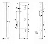 Гардиан PROFI (ПРОФИ) 25.11Р.16 б/о без ц/м с/ролик.ЗЩ Замок врезной б/руч (15)