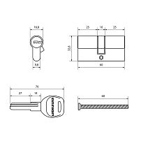 АЛЛЮР HD F 60-5К BP (30x30) латунь перф.кл Цилиндровый механизм (50,10) АЛЛЮР HD F 60-5К BP (30x30) латунь перф.кл Цилиндровый механизм (50,10)