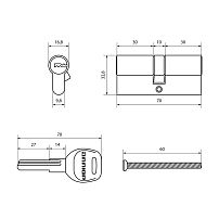 АЛЛЮР HD F 70-5К CP (35x35) хром перф.кл Цилиндровый механизм (50,10) АЛЛЮР HD F 70-5К CP (35x35) хром перф.кл Цилиндровый механизм (50,10)