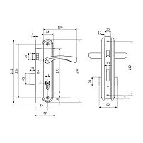 БУЛАТ ЗВ4-1.03.03 НОМОС графит  5 перф.кл. Замок врезной с/руч (12)