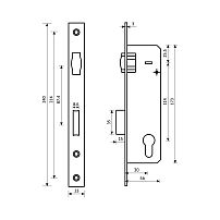 БУЛАТ ЗВ 5-1.30.00.23.08 нерж. сталь 30мм ролик.зщ под ц/м Замок врезной б/руч (30) БУЛАТ ЗВ 5-1.30.00.23.08 нерж. сталь 30мм ролик.зщ под ц/м Замок врезной б/руч (30)