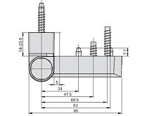 ЛДМ DH-R-23.2 (01) (Ral 9016) петля до 80 кг белая для пластик. дверей (30) ЛДМ DH-R-23.2 (01) (Ral 9016) петля до 80 кг белая для пластик. дверей (30)