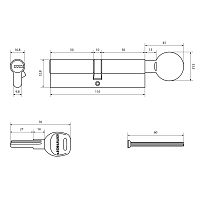 АЛЛЮР HD FG 110-5К CP (55x55G) хром перф.кл БЛИСТЕР Цилиндровый механизм (60,50,10)
