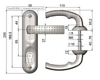 Крит Р85-9090У-Хп/Хш 8*8мм арт.03118 хром/мат.хром, для замка А8 Комплект ручек на планке (20)