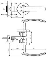 Д-град Зенит ЗЩ2.07 бронза Защелка дверная (30)