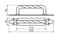 Домарт  мод.4 (250мм) б/п Ручка-скоба декоративная (10)