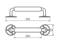 Домарт мод.13 (330мм) дуб черная Ручка-скоба декоративная (10) Домарт мод.13 (330мм) дуб черная Ручка-скоба декоративная (10)