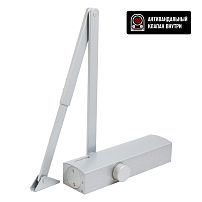 БУЛАТ Доводчик дверной PROFI (ПРОФИ) ДД 802/5 B-S (25-120 кг) серебро, морозостойкий (10) 