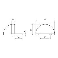 Зенит упор дверной УД-04 матовый черный (15) Зенит упор дверной УД-04 матовый черный (15)